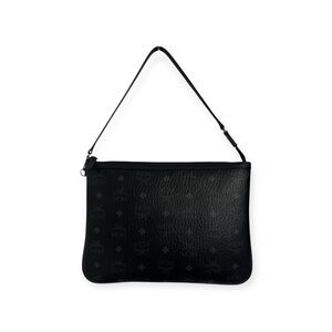 MCM Black Leather shoulder bag/Wristlet